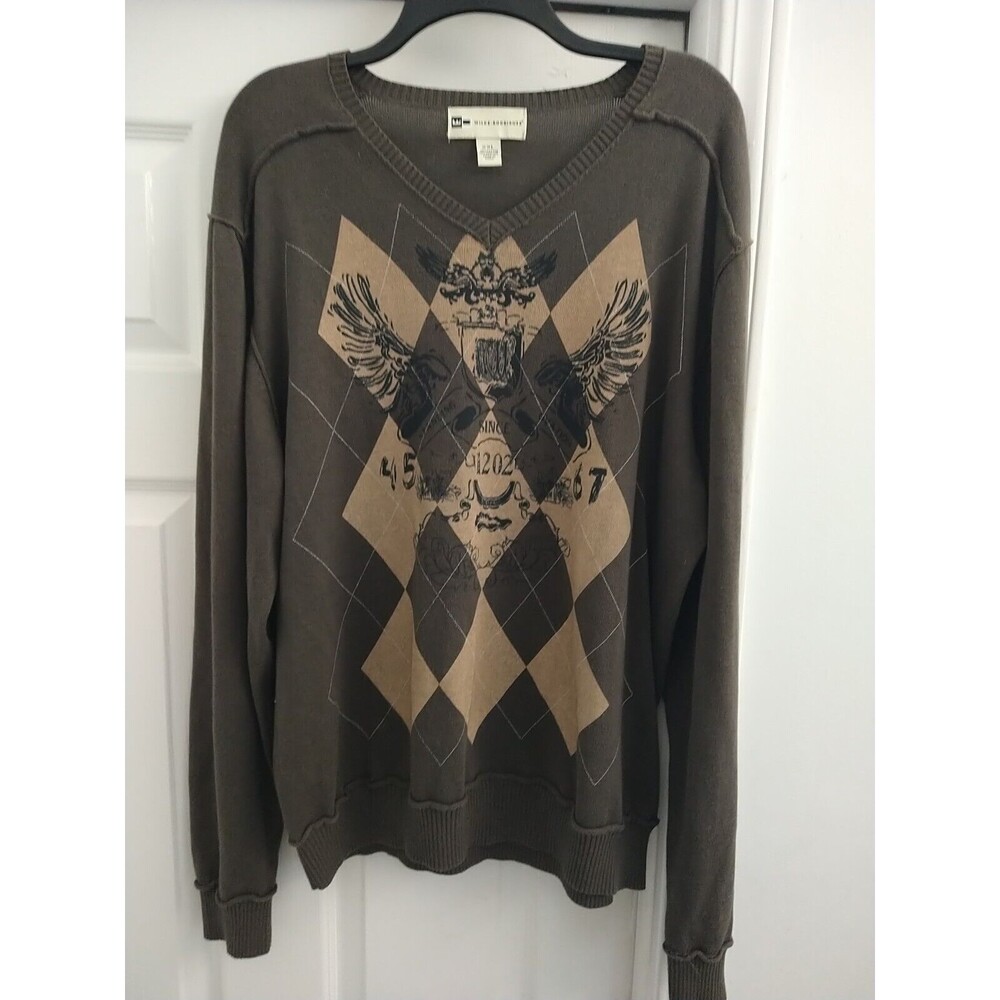 Wilke-Rodriguez V-neck Vintage Y2K Sweater Xxl